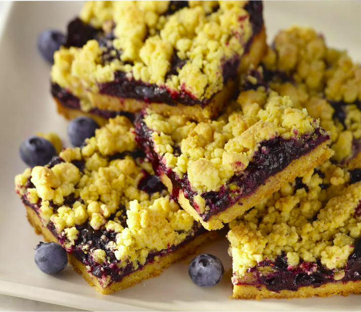 Blueberry-Cornmeal Crumb Squares Recipe