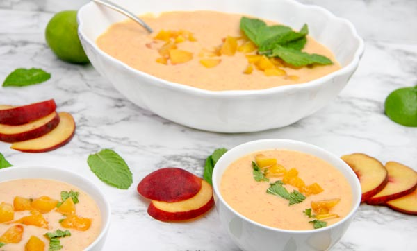 Minted Peach Soup Recipe