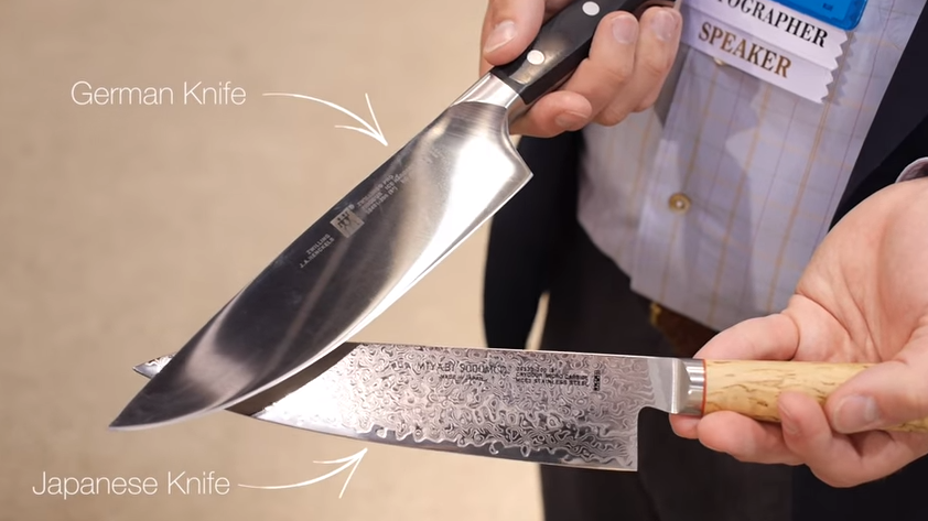 German knife vs. Japanese knife