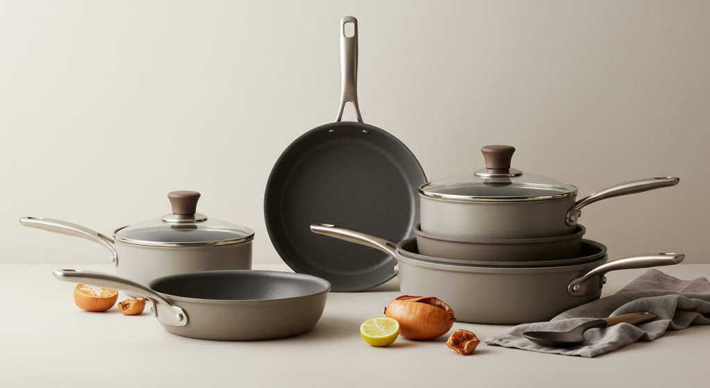 Cookware “Non-Toxic” in grey background