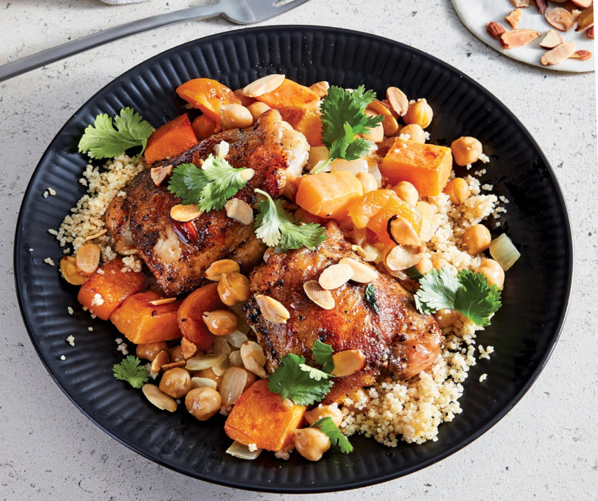 Couscous with Chicken Almonds and Squash