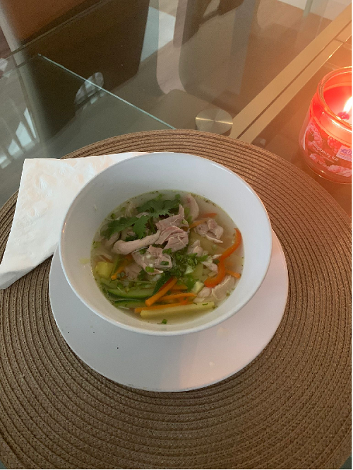 Duck Soup With Vegetables Julienne